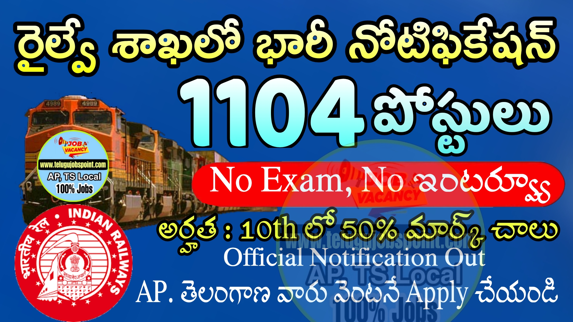 Railway Jobs :  Exam లేదు, ఇంటర్వూ లేదు రైల్వే శాఖ లో భారీ నోటిఫికేషన్ విడుదల RRC NER Apprentice  Railway Recruitment 2023 Notification in Telugu Apply Now