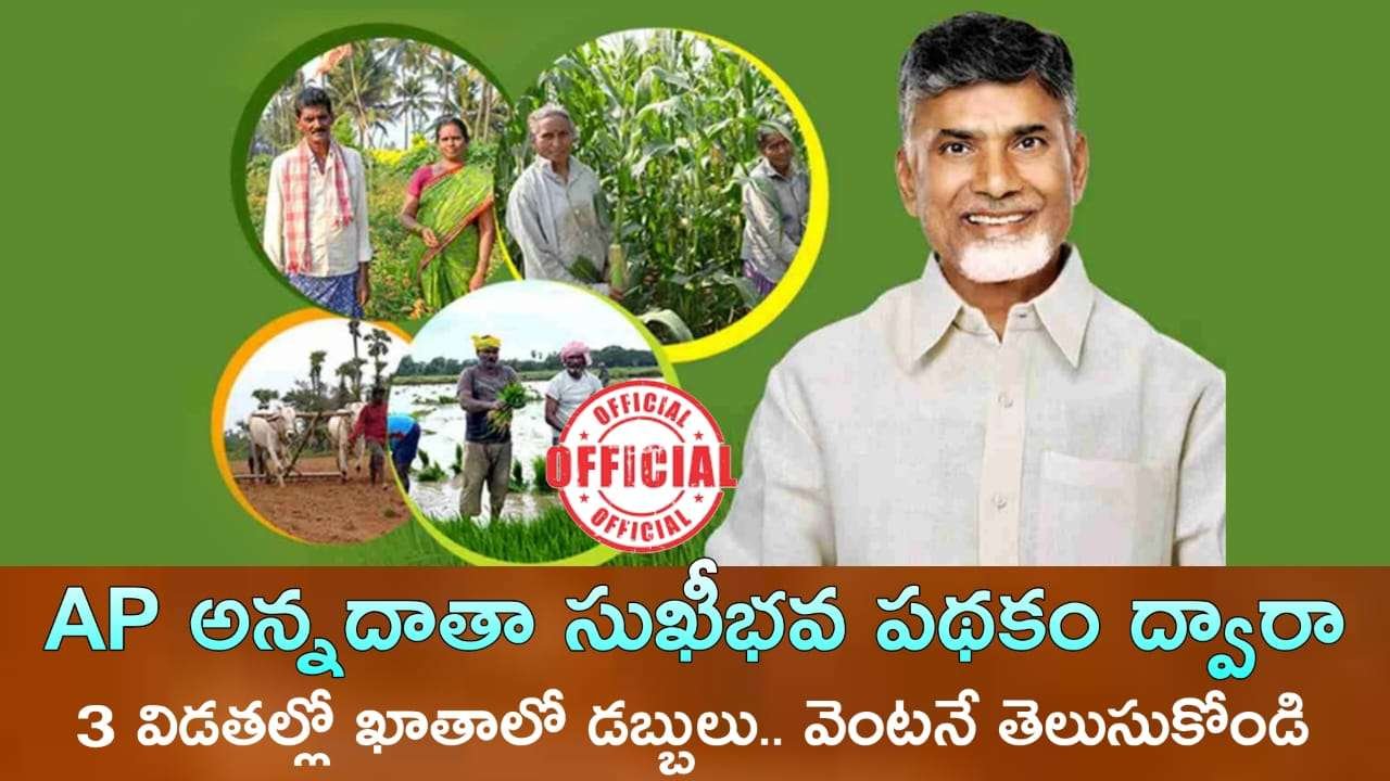 Annadata Sukhibhav Scheme : 3 విడతల్లో ఖాతాలో డబ్బులు.. వెంటనే తెలుసుకోండి