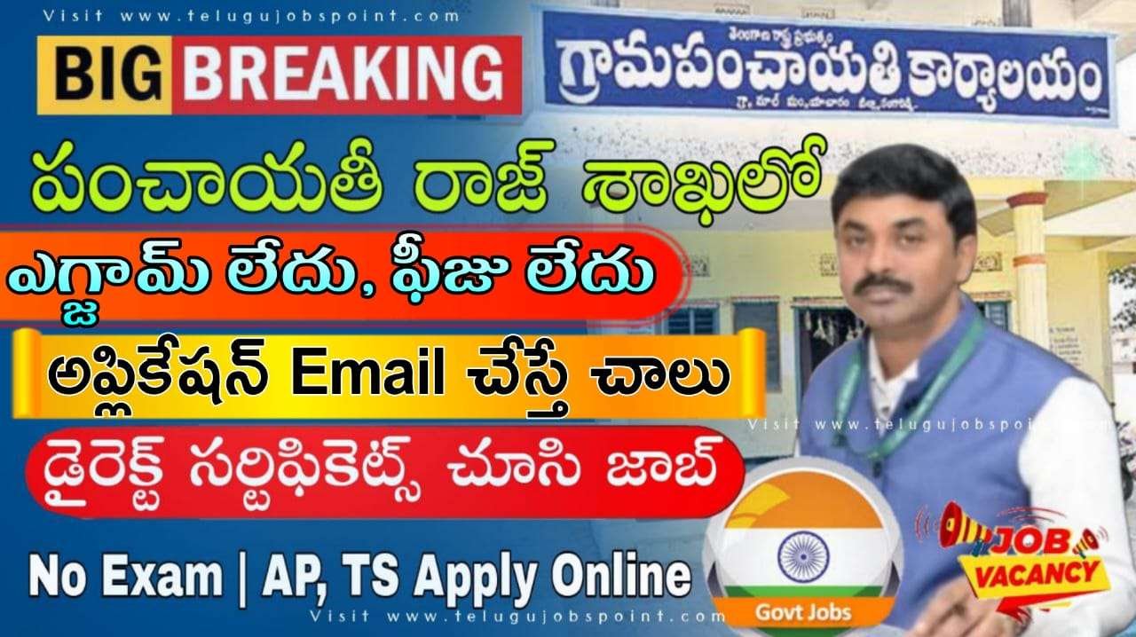 Panchayati Raj Jobs : పరీక్ష లేదు, పంచాయతీ రాజ్ శాఖ లో డేటా ఎన్యూమరేటర్లు ఉద్యోగుల కోసం ఇప్పుడే ఆన్లైన్ లో దరఖాస్తు చేసుకోండి | NIRDPR Data Enumerators Recruitment 2025 Apply Now | Govt jobs in telugu | Telugu Jobs Point