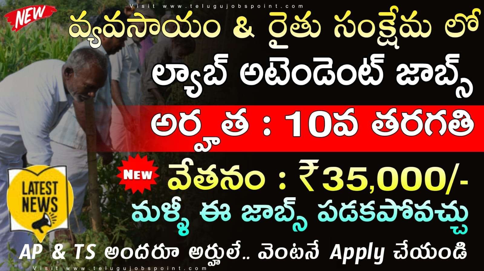10th అర్హతతో వ్యవసాయ శాఖలో ల్యాబ్ అటెండెంట్ ఉద్యోగ నోటిఫికేషన్ విడుదల | NIPHM Recruitment 2025 Apply Now