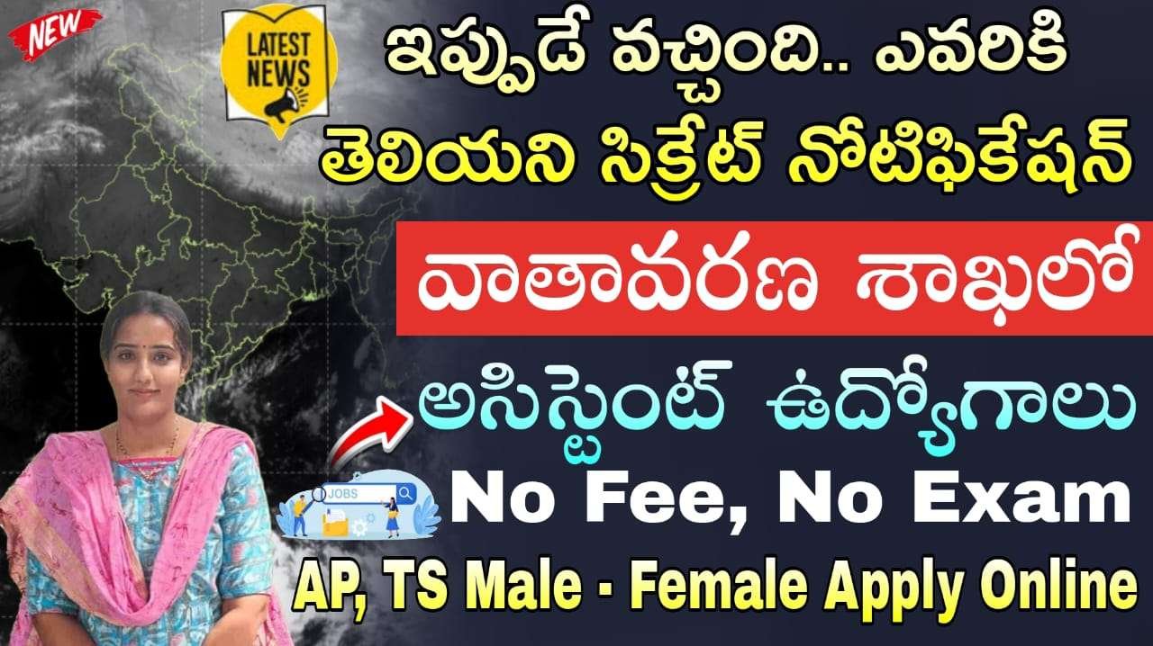 No Fee | భారత వాతావరణ శాఖలో అసిస్టెంట్ ఉద్యోగ నోటిఫికేషన్ విడుదల | IMD Recruitment 2025 Apply Now