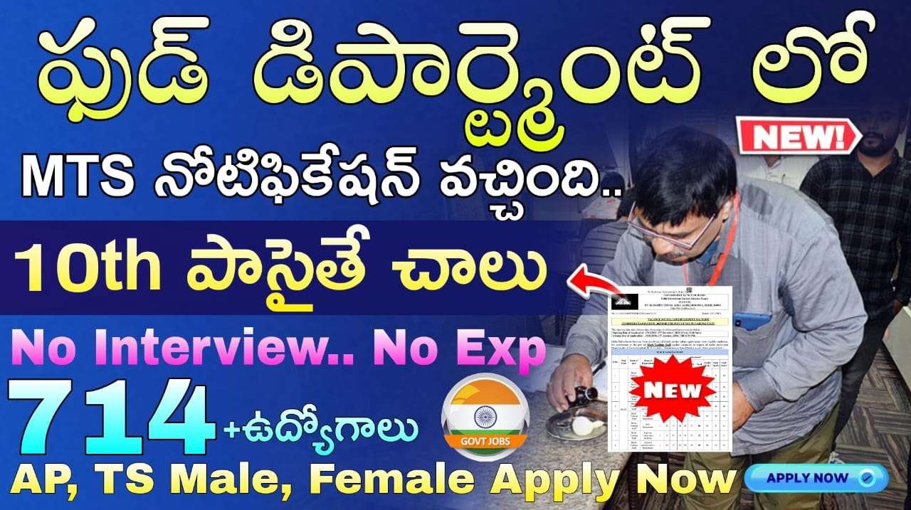 10th అర్హతతో ఫుడ్ డిపార్ట్మెంట్ లో మల్టీ టాస్కింగ్ స్టాప్ నోటిఫికేషన్ వచ్చేసింది | DSSSB MTS Notification 2025 Apply Now