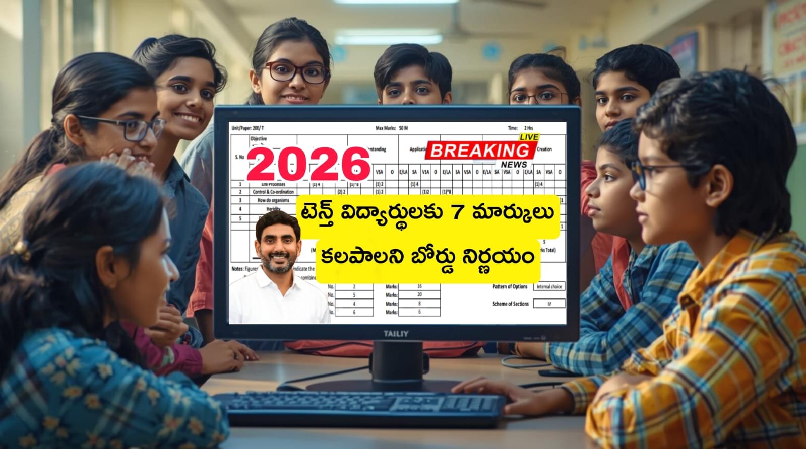 AP 10th Class Exam 2026 Marks Add : 10th క్లాస్ విద్యార్థులకు 7 మార్కులు కలపాలని బోర్డు నిర్ణయం